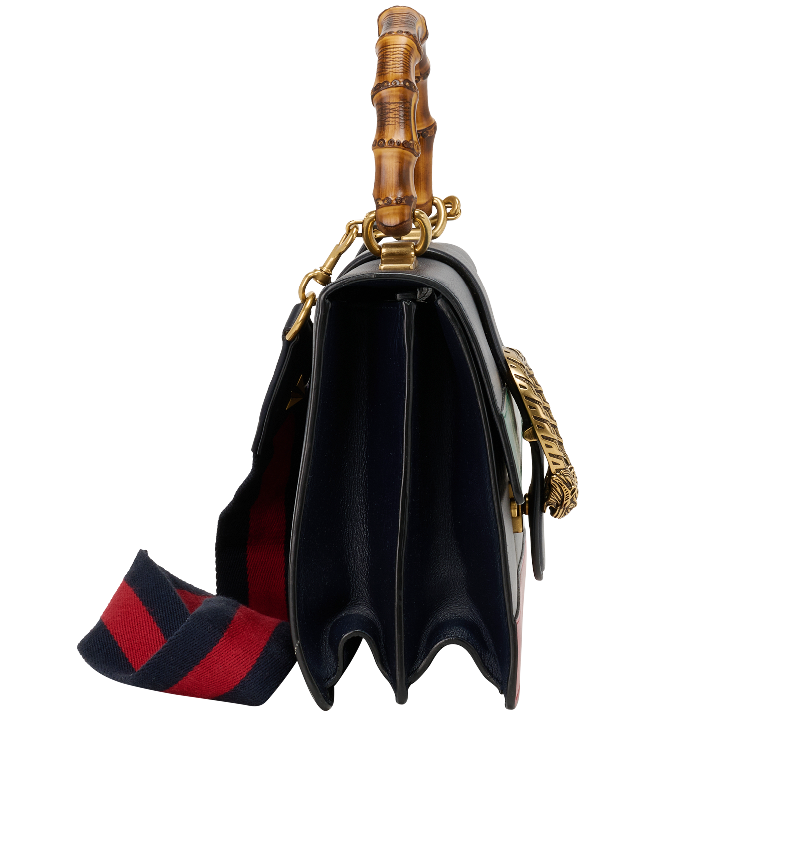 Bamboo Dionysus Top Handle, &pound;850, Handbags, Blue, Leather, Side view